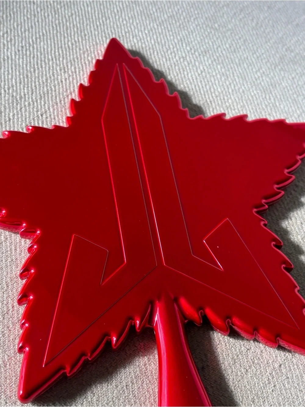 Jeffree Star Cosmetics Red Chrome Leaf Hand Mirror